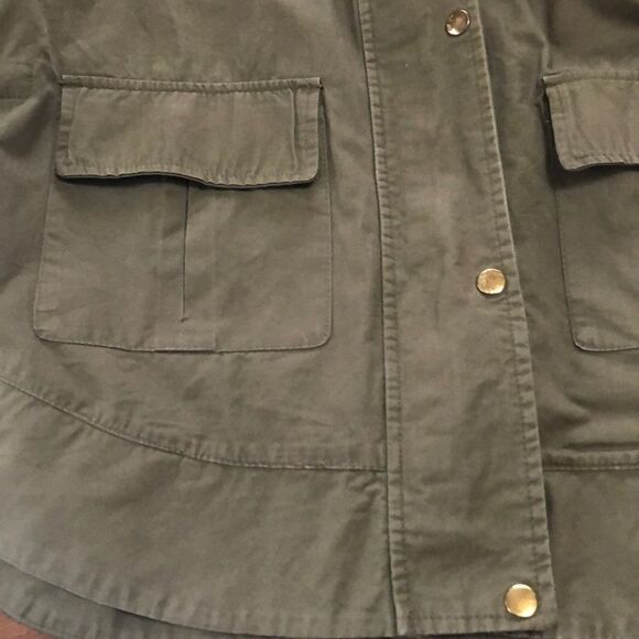 Love Tree Olive Green Hooded Cotton Jacket - Picture 8 of 9